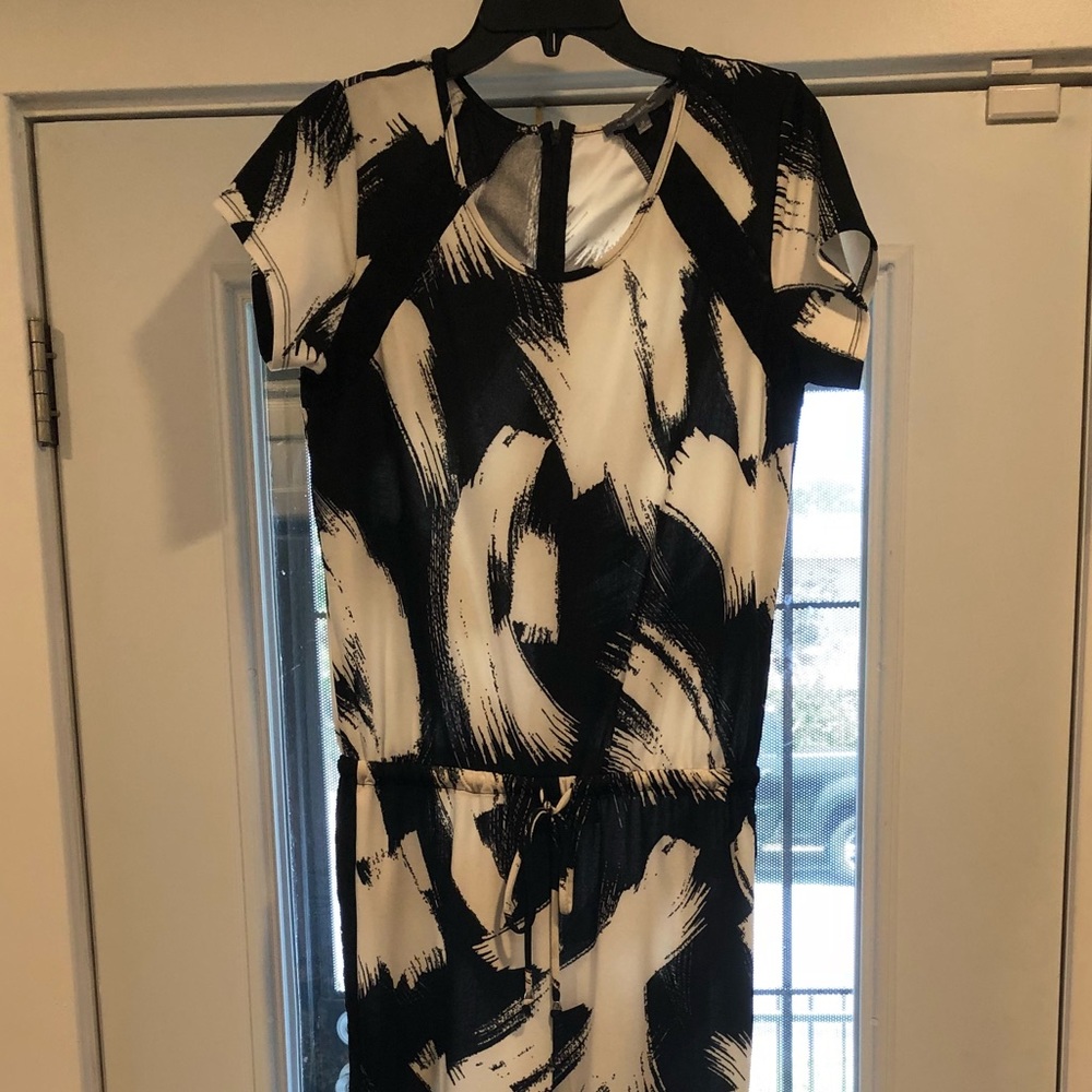 B & W Brush Stroke Jumpsuit